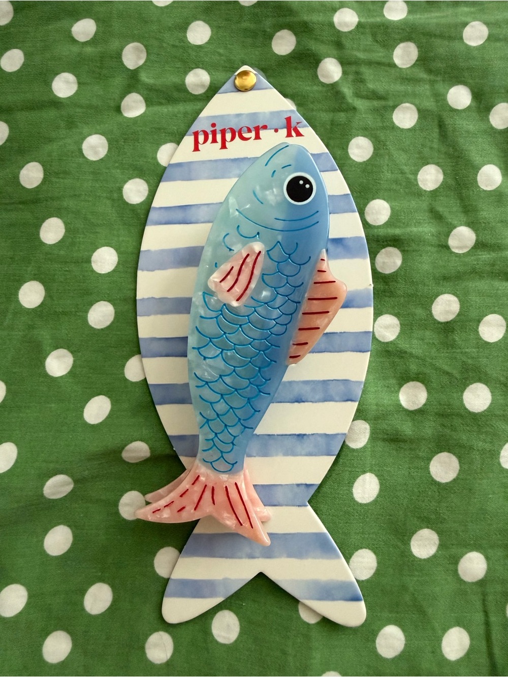 Piper K sardine fish hair clip New